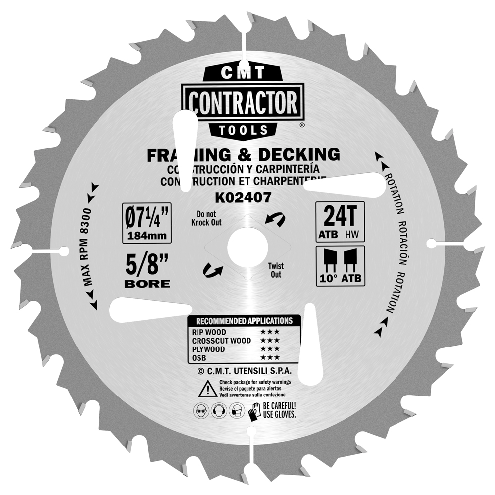 K Contractor® - Framing/decking circular saw blades