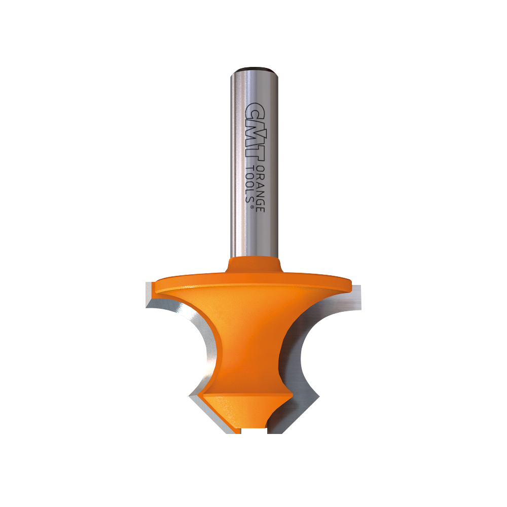 Beading router bit with 45° bevel