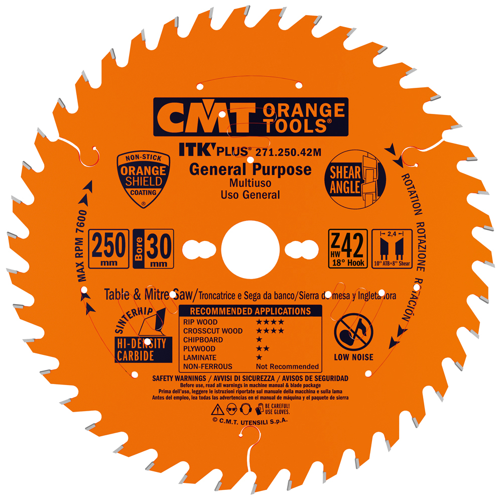 271 ITK Plus circular saw blades  ripping and crosscut - General Purpose - THIN KERF