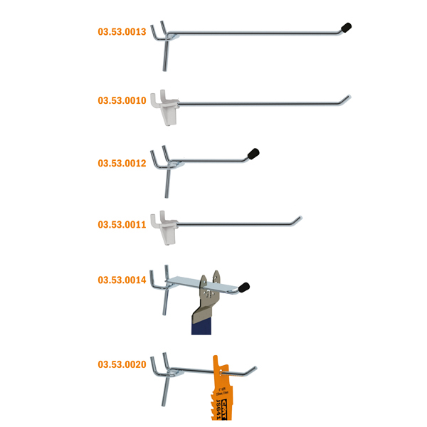 Hooks for display cabinets