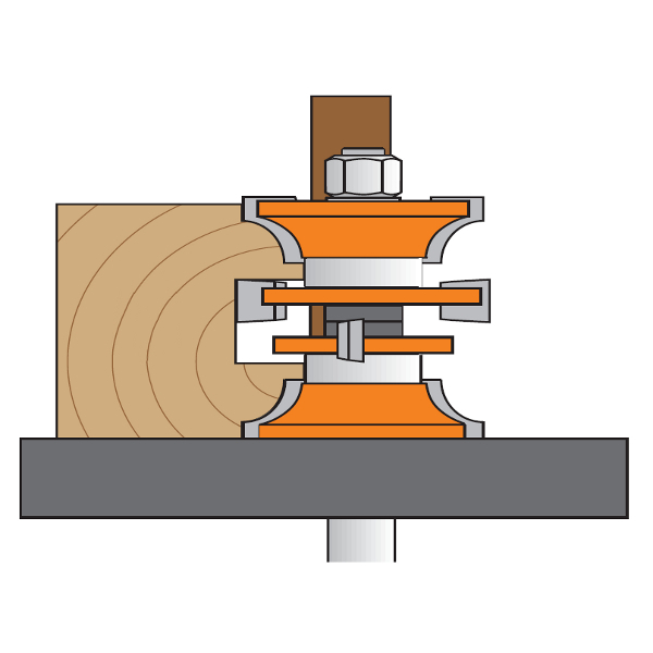 3-teilige Türenfräsersets