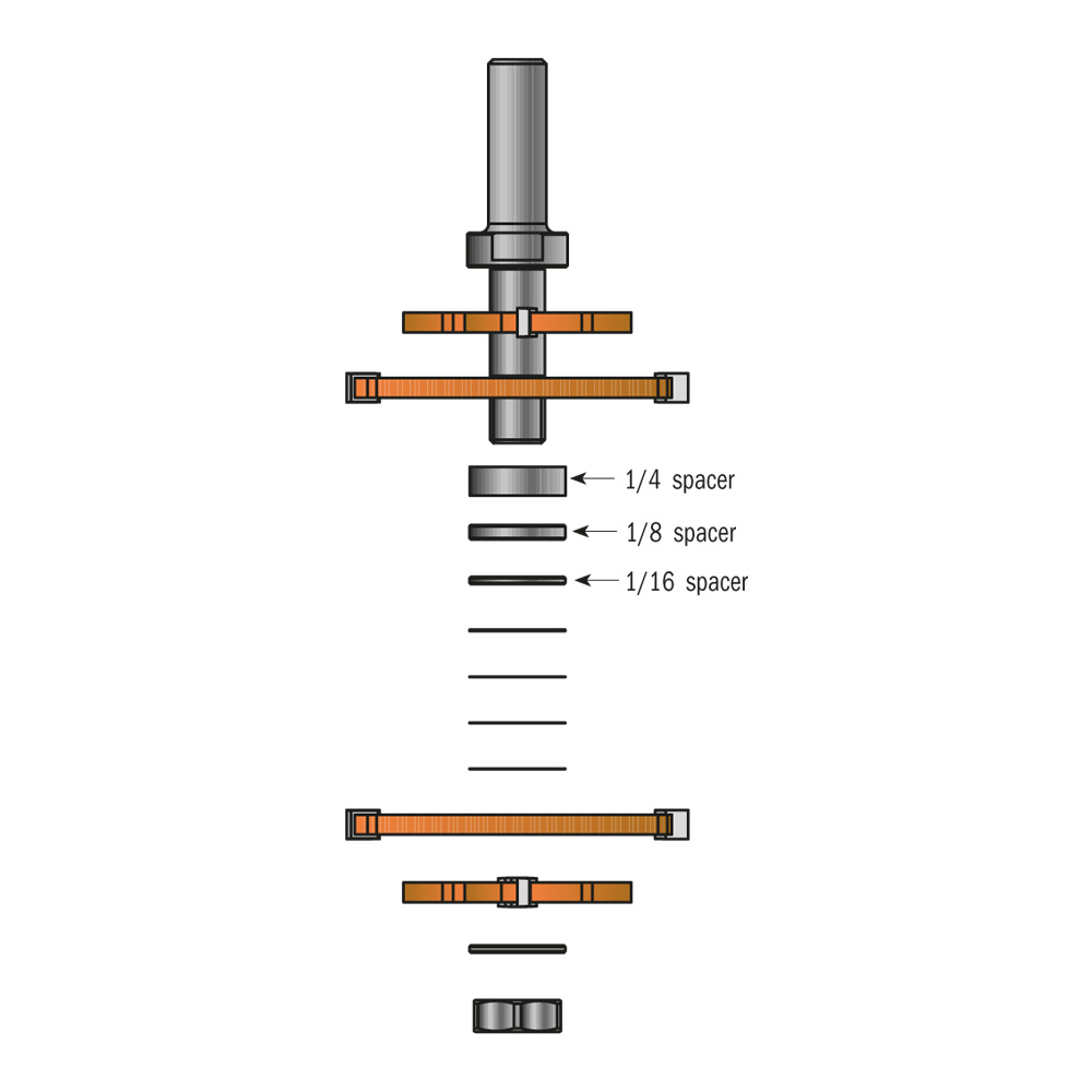 Tenon cutting router bits