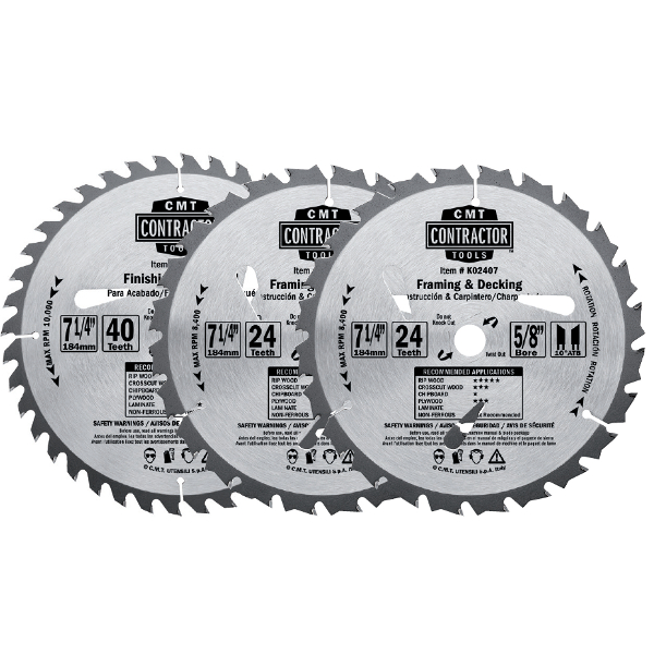 ITK Contractor combo pack circular saw blades