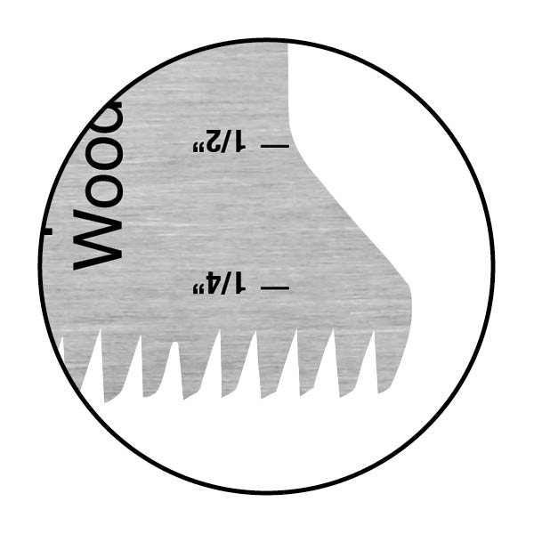 35 mm Präzisionsschnitt, Japan-Zahn im Holz