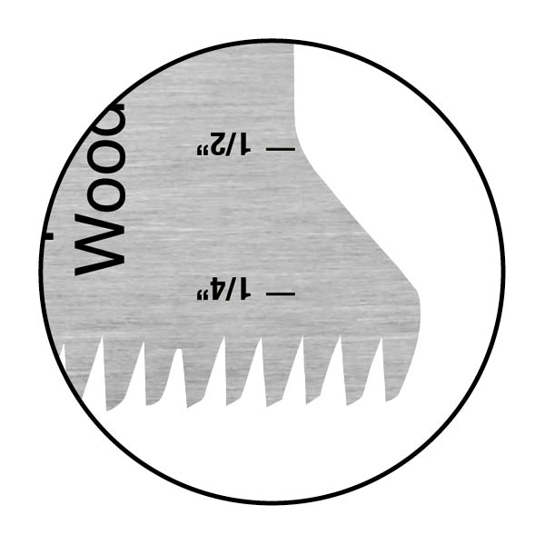 35mm Lame de scie de précision avec denture &quot;japonaise&quot; trempée pour bois.