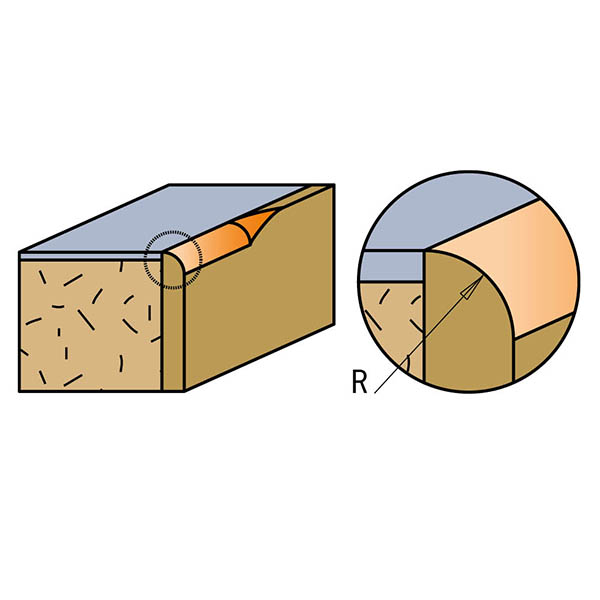 DP Corner Roundover Router Bits for composites and laminates