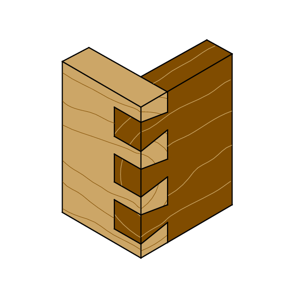 Through dovetail templates