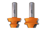 Lock miter router bit set