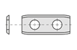 Coltelli reversibili &quot;a botte&quot; in HWM - 2 taglienti - 35°