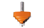 Solid surface decorative edge profile router bits