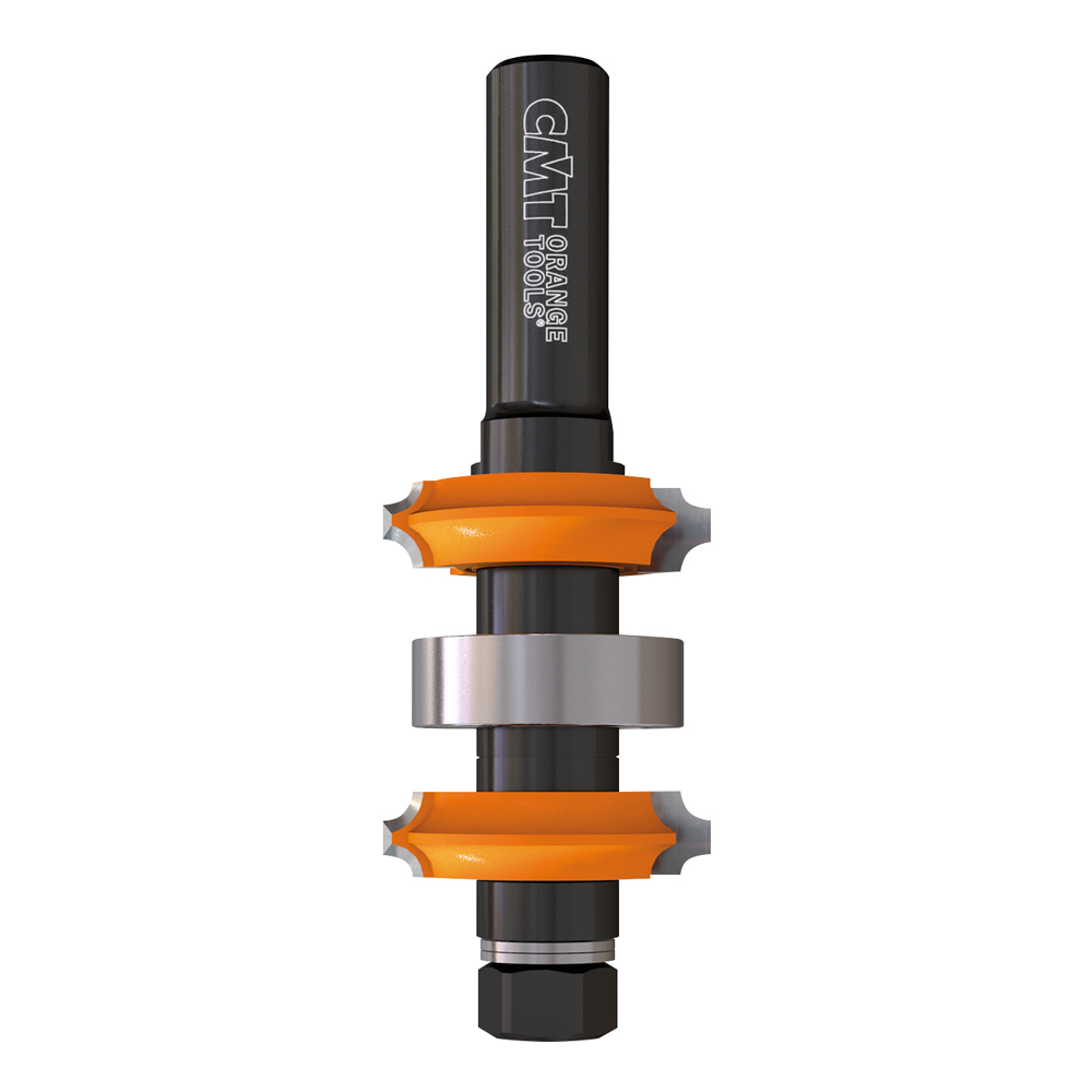 Adjustable double roundover router bits