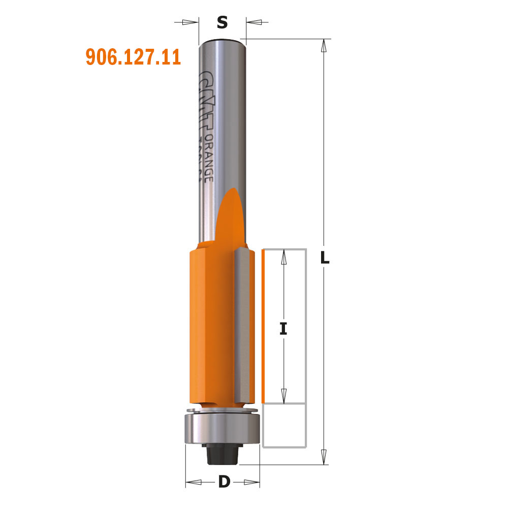 Flush trim router bits