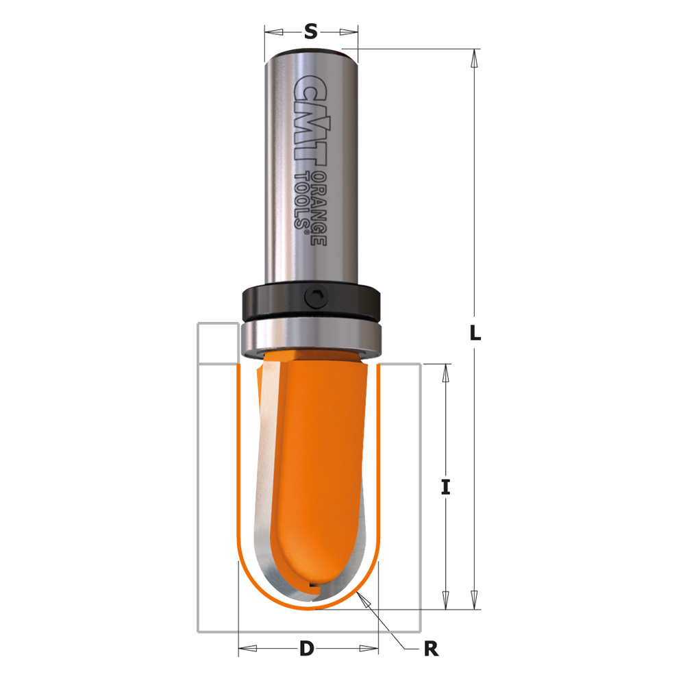 Round nose router bits