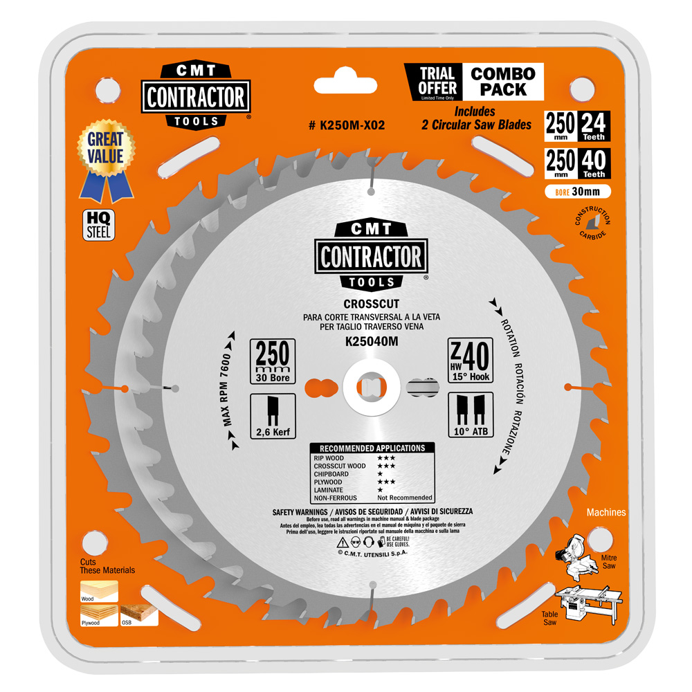 Contractor circular saw blades Combo pack K CONTRACTOR®