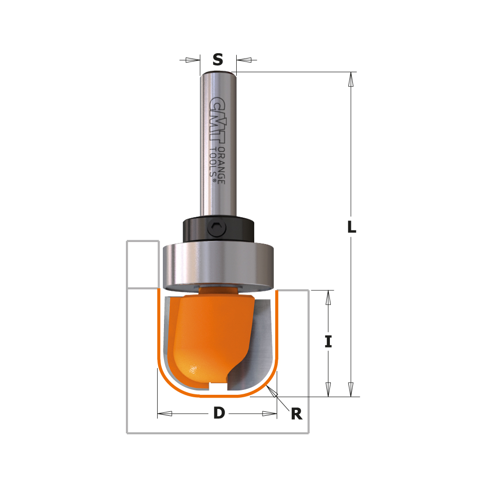 Bowl and tray router bits