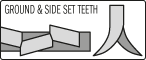 GROUND &amp; SIDE SET TEETH