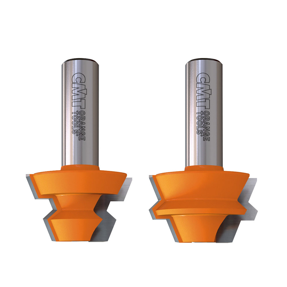 Lock miter router bit set