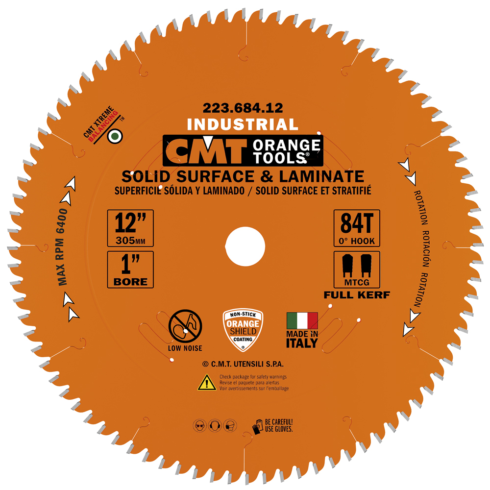 Heavy-duty Solid Surface Blades Orange Chrome