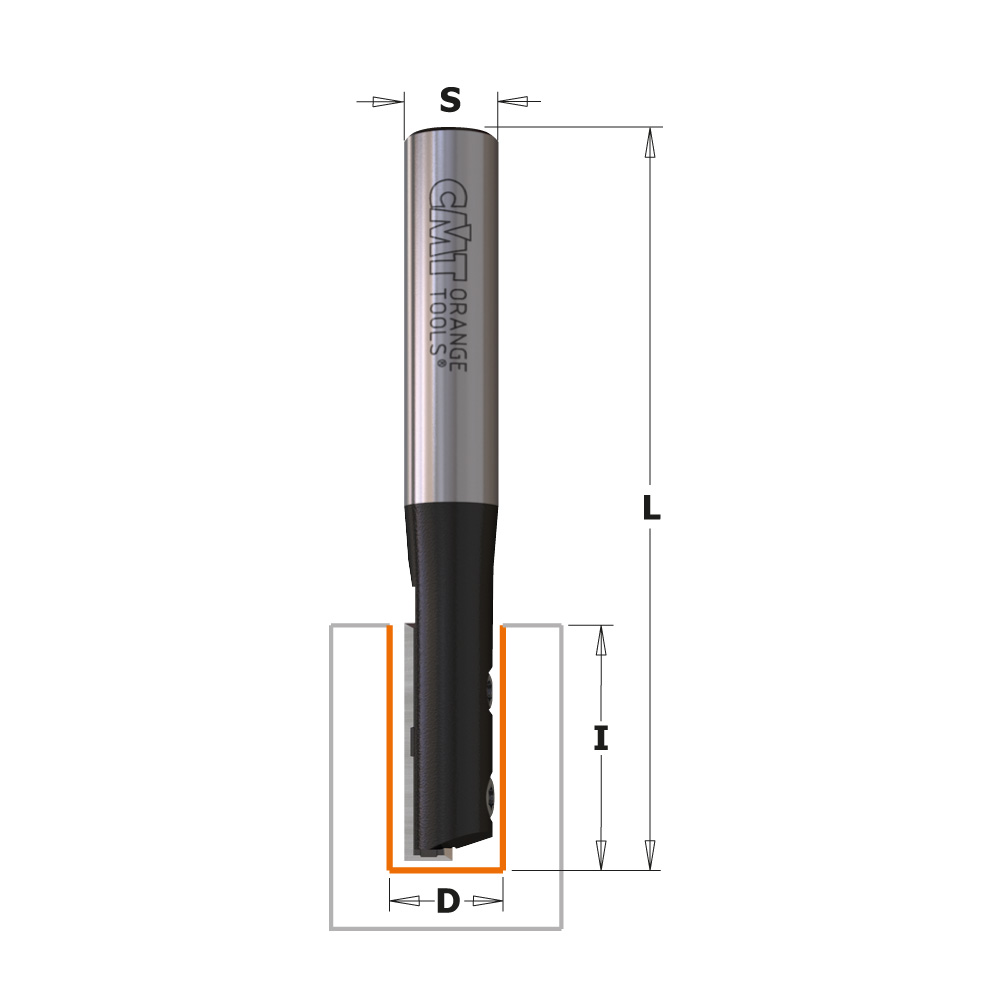 Straight router bits with insert knives