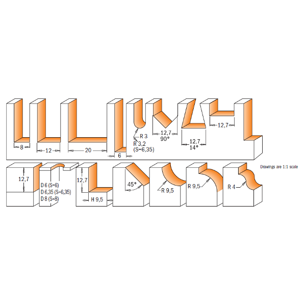 15 piece router bit sets