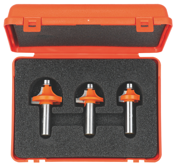 3 piece roundover router bit sets