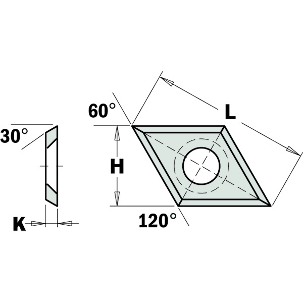 Coltello reversibile standard (4 taglienti a 30°)