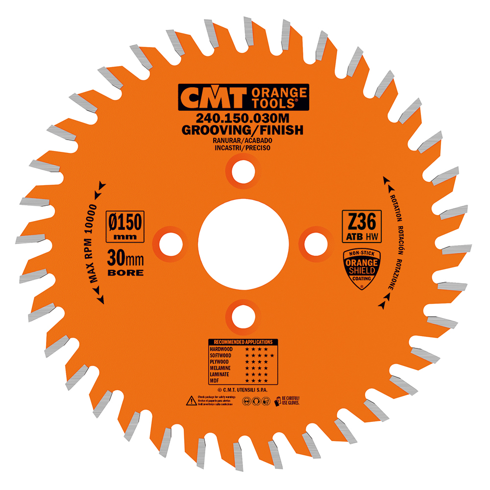 Industrial grooving/finish circular saw blades