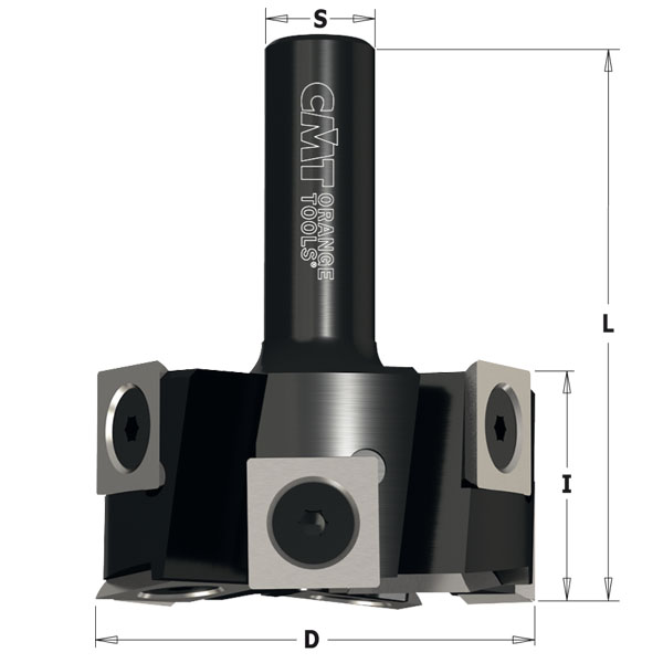 XTREME SPOILBOARD SURFACING ROUTER CUTTER WITH INSERT KNIVES