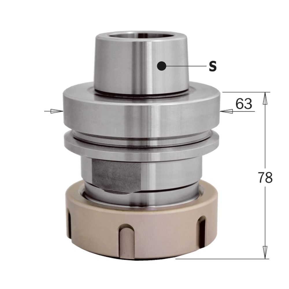 Mandrini a pinze elastiche ER40 attacco conico HSK-63F