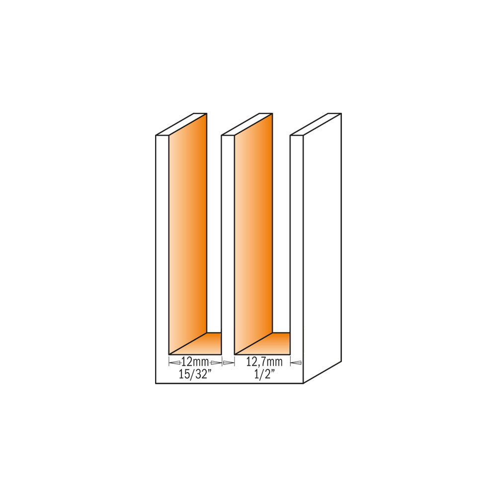 Straight router bits with insert knives