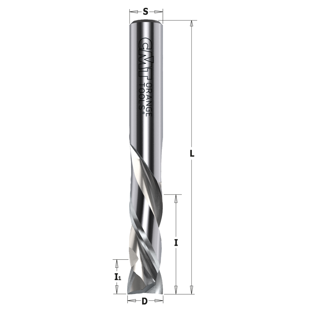 Solid carbide up &amp; downcut spiral bits