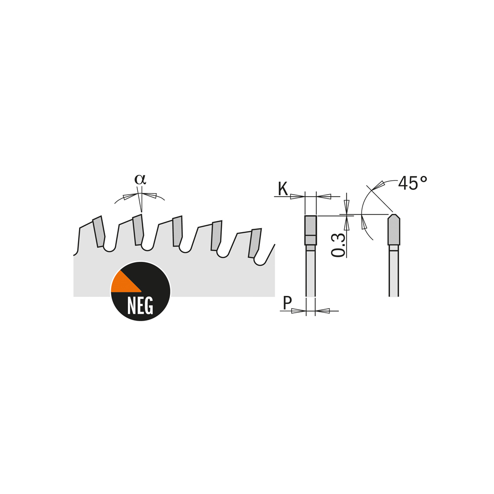 Laminated and chipboard circular saw blades