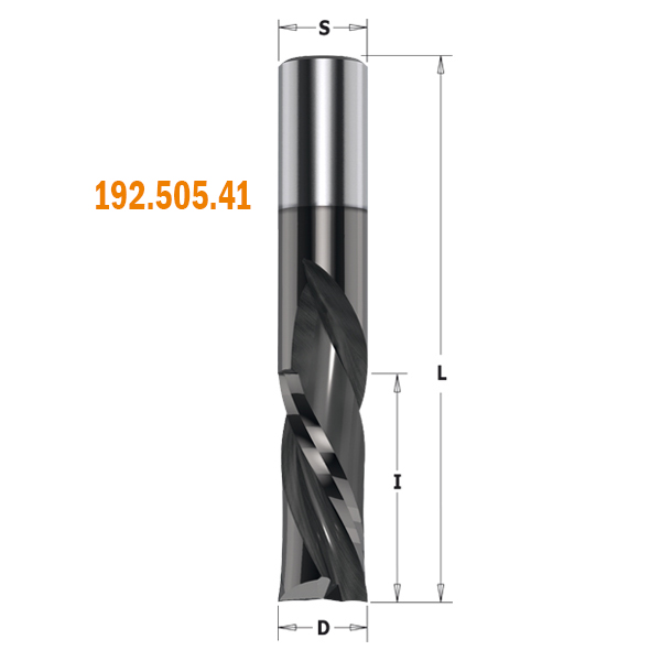 Solid Carbide Downcut Spiral Bits - DLCS Chrome Coating - Long life