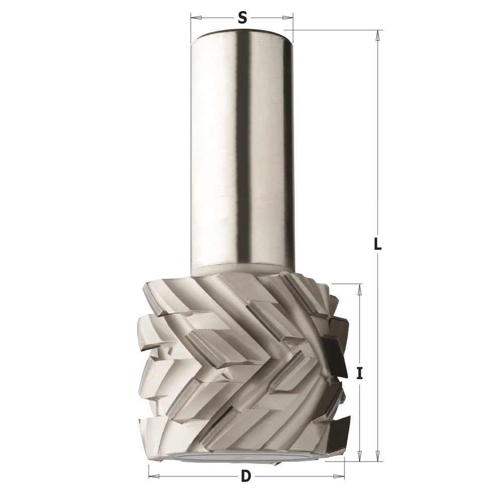 Diamond router cutters with 40° shear angle for roughing - LONG LIFE