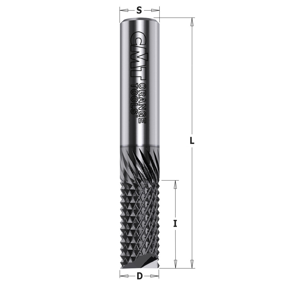 Solid Surface &amp; Fiberglass Bit with DLCS Chrome Coating - LONG LIFE