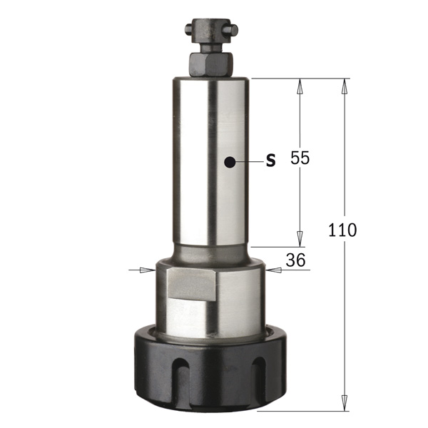 ER32-Spannzangenfutter mit Ø25mm-Zylinderschaft