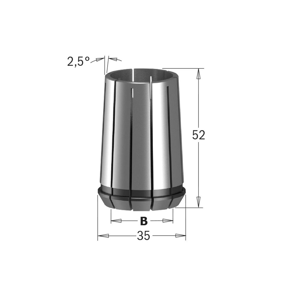 Bikonische DIN6388-Spannzangen