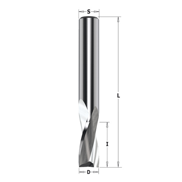 Solid Carbide Upcut Spiral Bits for Aluminum and PVC