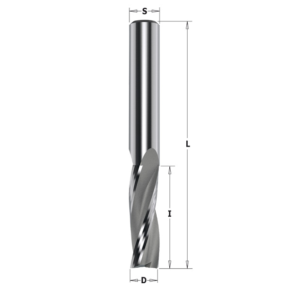 Solid carbide upcut spiral bits