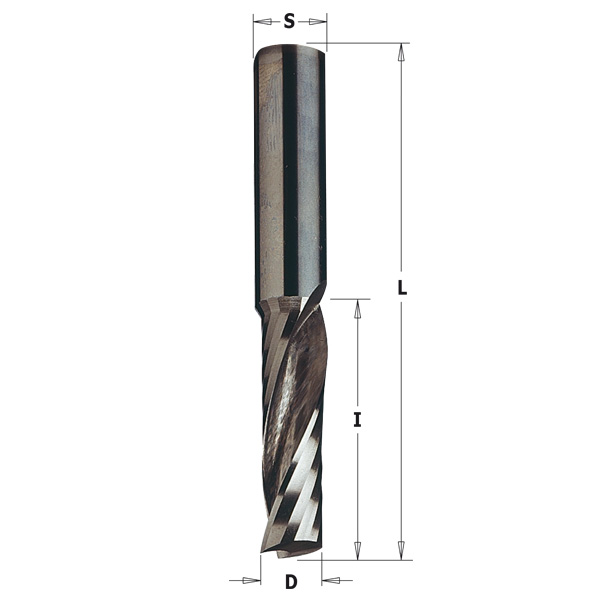 Solid carbide upcut spiral bits