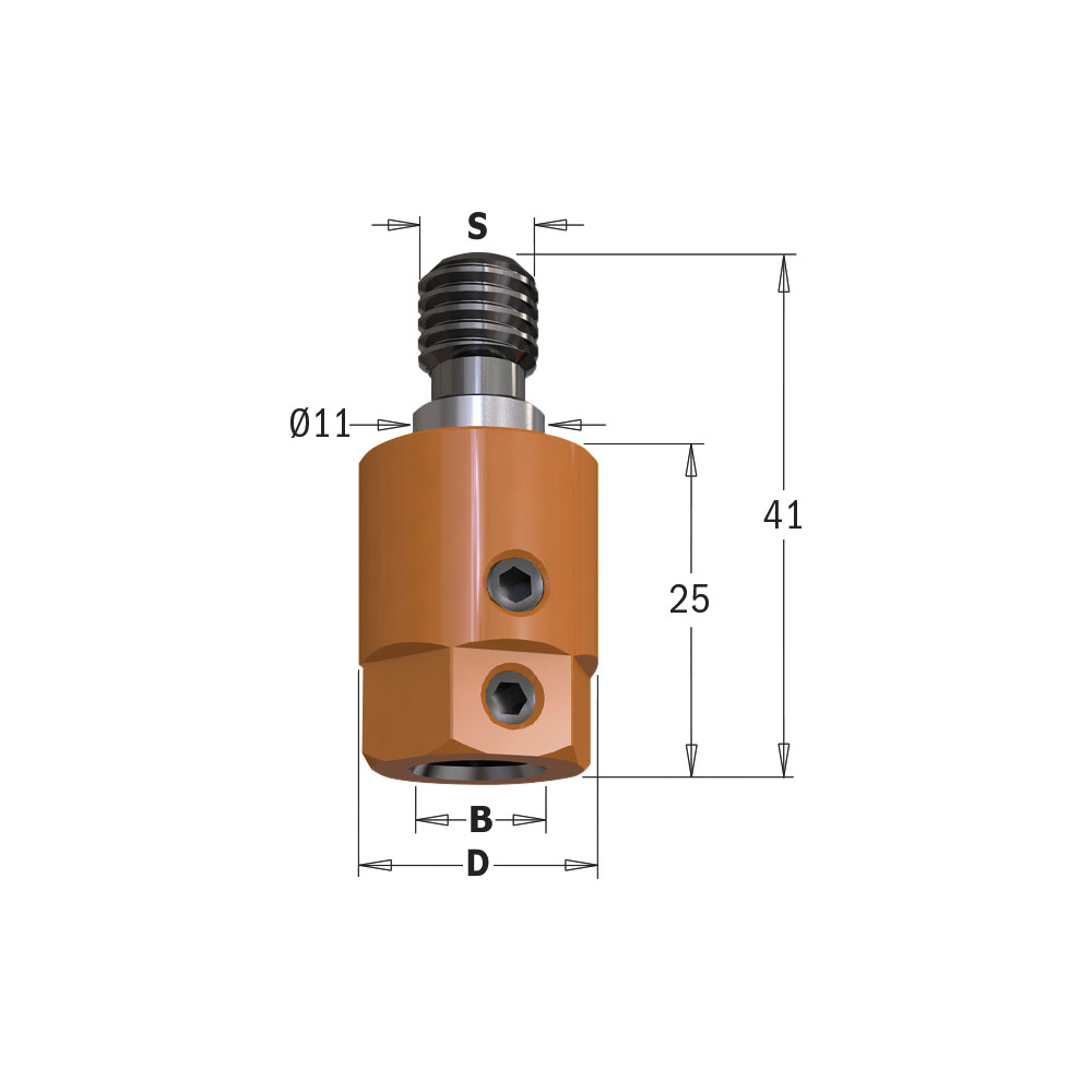 Adapter für Dübellochbohrer M10/11