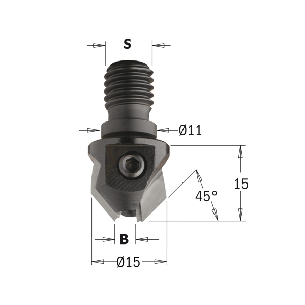 Countersinks with threaded shank