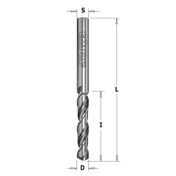 Solid carbide twist drills “V” point 120° sharpening