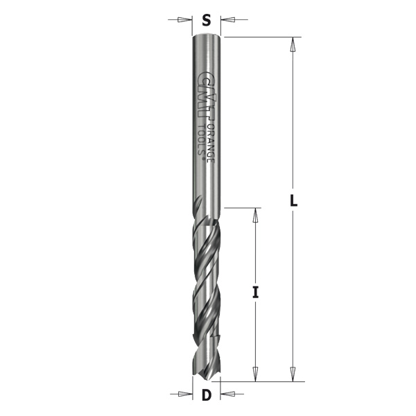 Brocas helicoidales para taladros pequeños ciegos (afilado con precortadores)