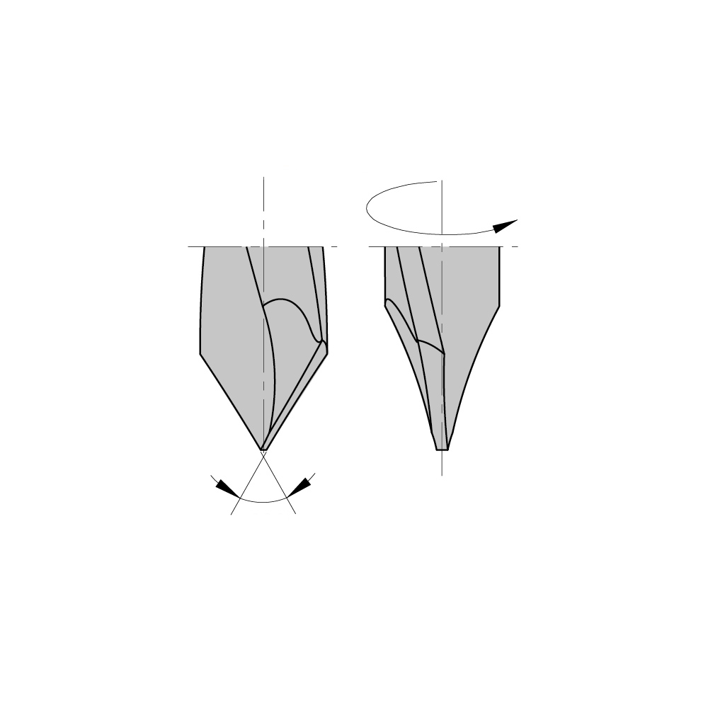 2 Flute Dowel Drills for Through Holes, S=8mm - L=56mm