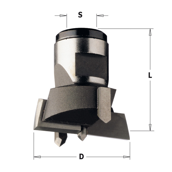 Interchangeable boring bits with threaded shank