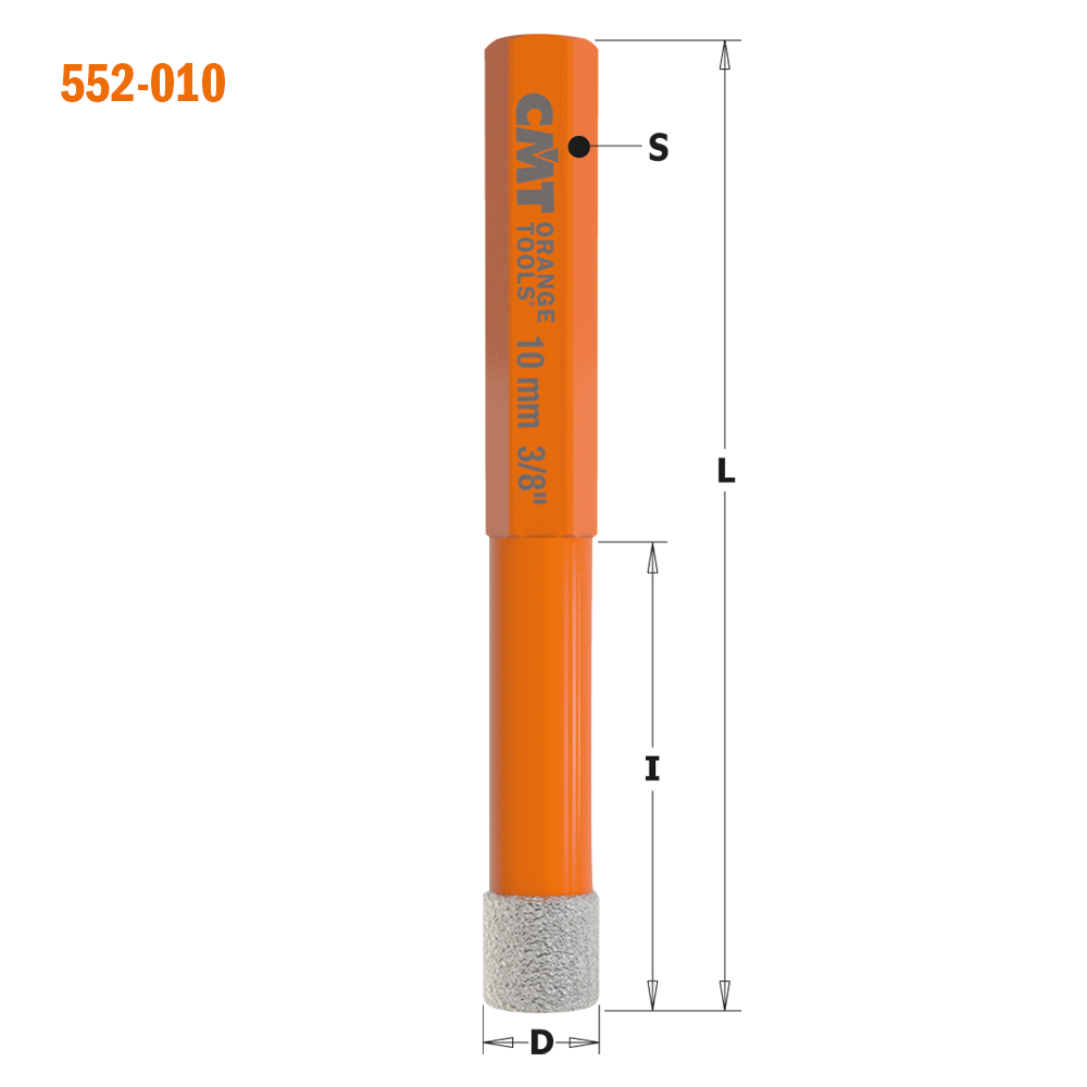Diamond dry hole saws for drill