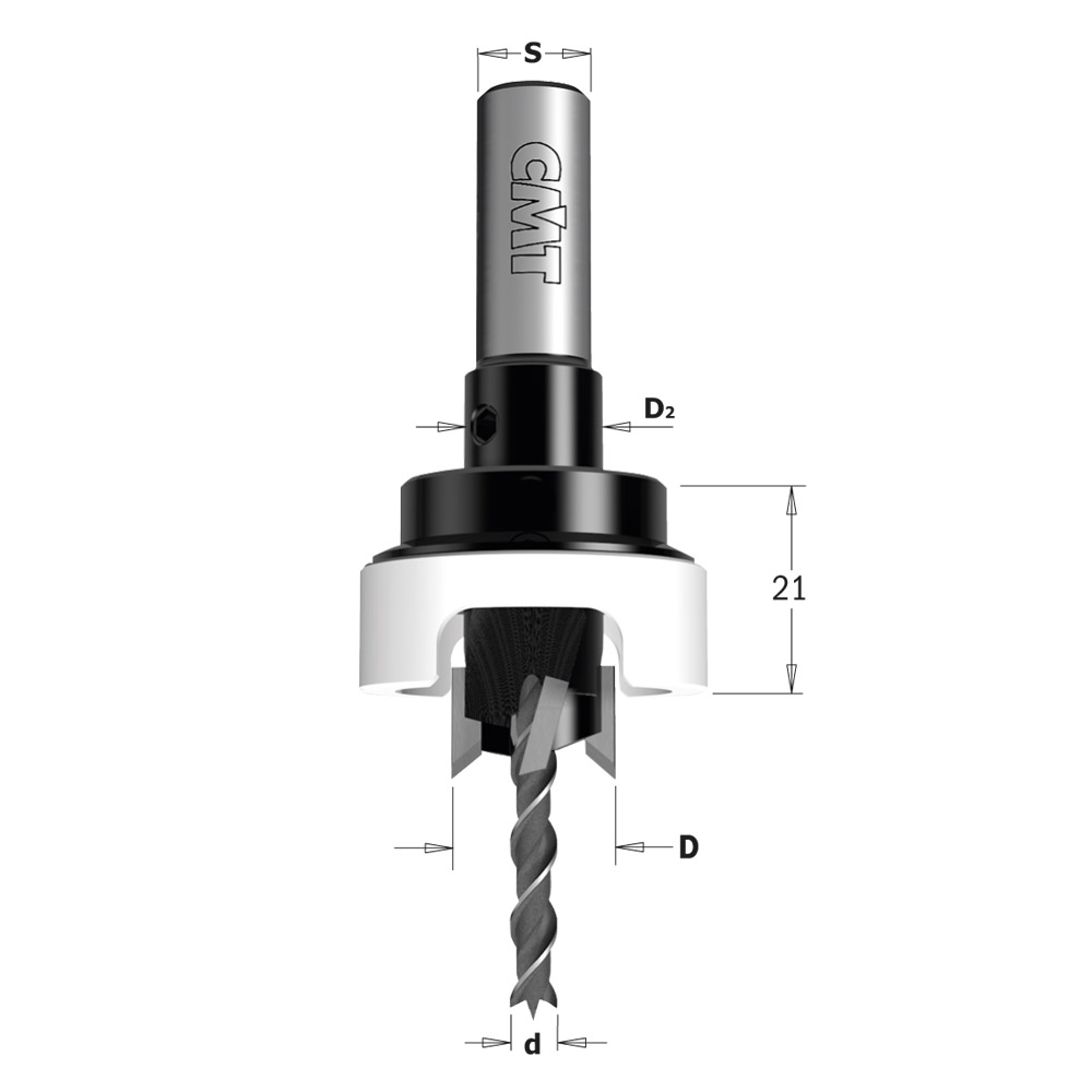 Drill bits with 90° countersink set