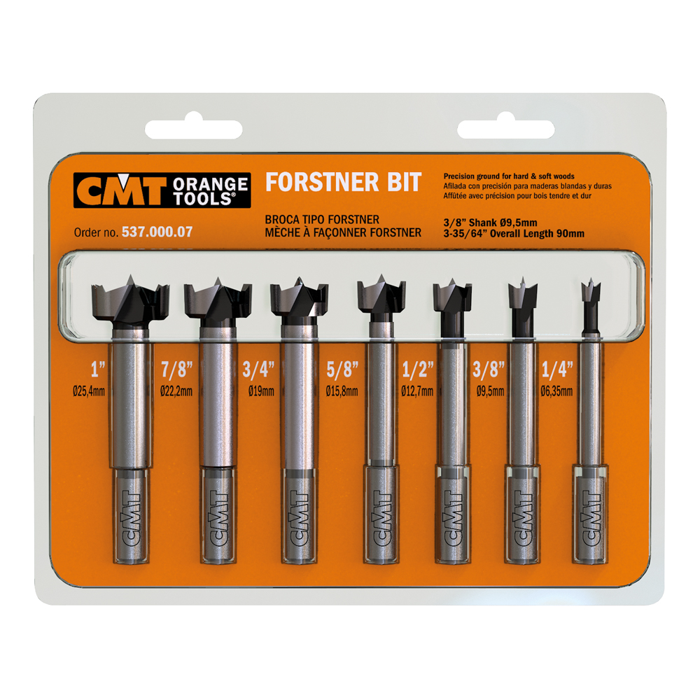 7 piece Forstner bit set