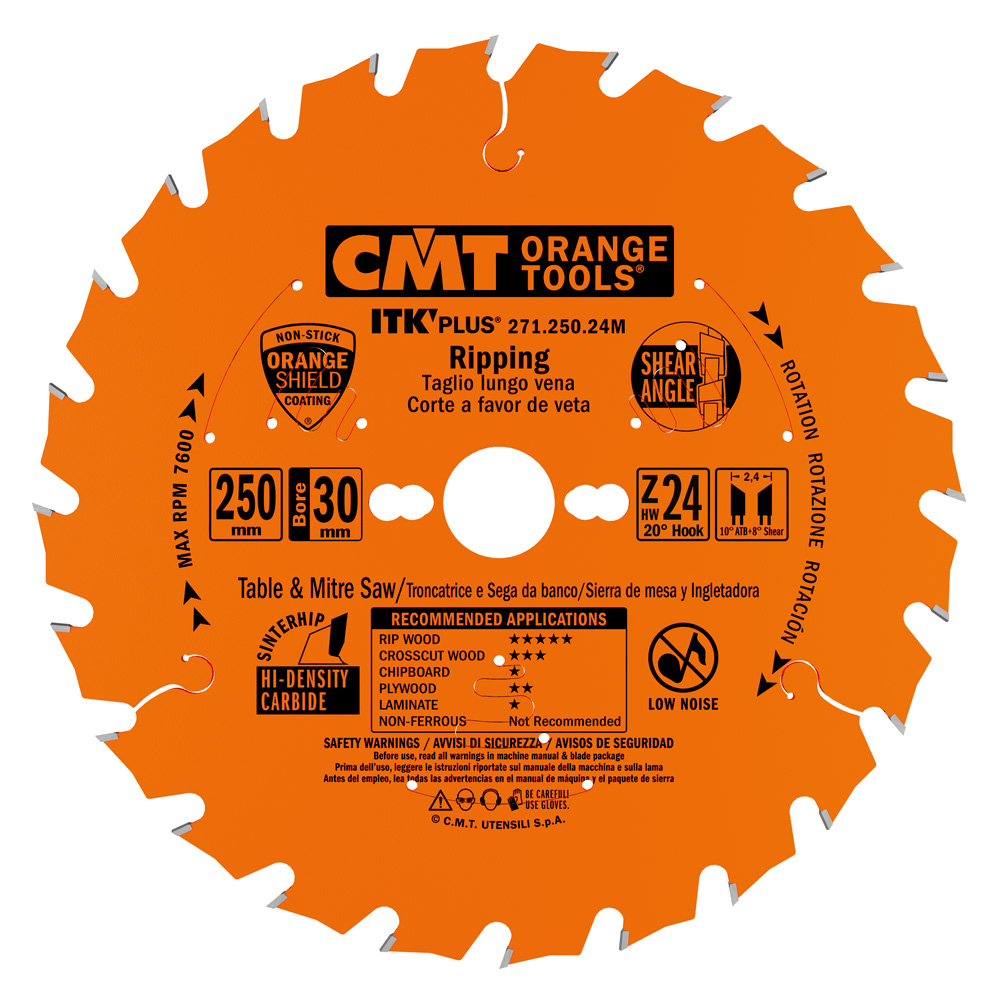 271 Ripping - Thin Kerf ITK Plus saw blades